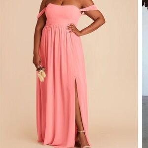 BIRDY GREY AUGUST CHIFFON DRESS CORAL PINK-XXL